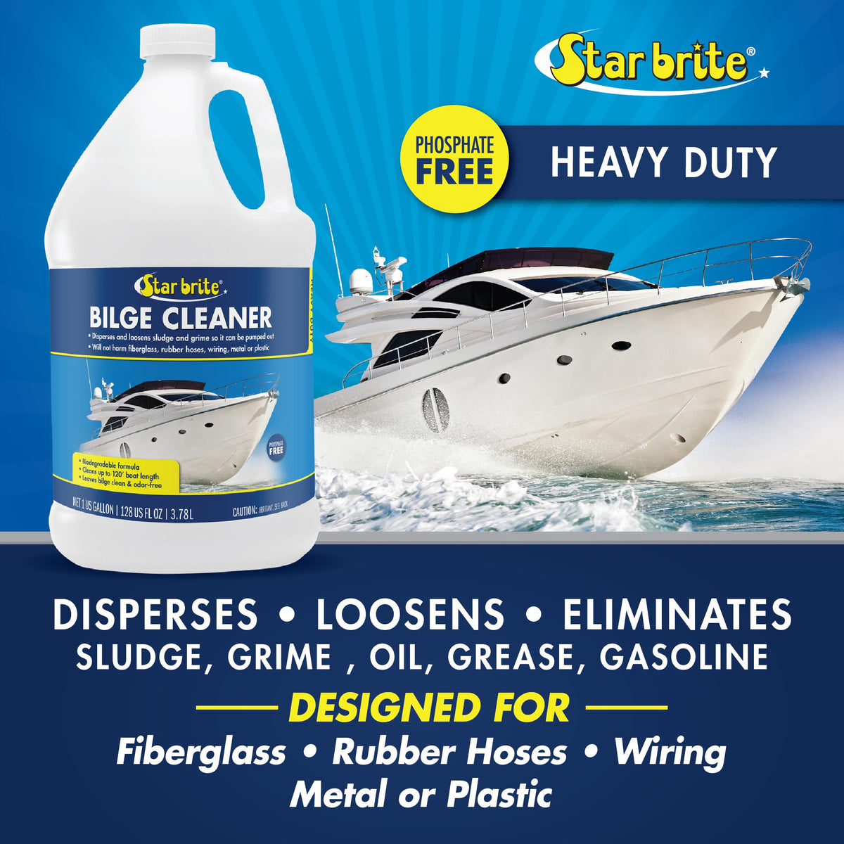 STAR BRITE 080500N STAR BRITE Heavy Duty Bilge Cleaner - Emulsifies Oil, Fuel & Grease