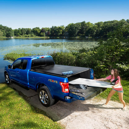 TRUXEDO 585801 RealTruck TruXedo Lo Pro Soft Roll Up Truck Bed Tonneau Cover | 585801 | Fits 2019-2024 Dodge Ram 1500 w/Multi-Function (Split) Tailgate 5' 7" Bed (67.4")