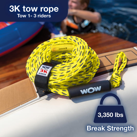 WOW SPORTS 11-3000 WOW Sports 2K Tow Rope - 60 ft - 16-Strand Braided Polypropylene