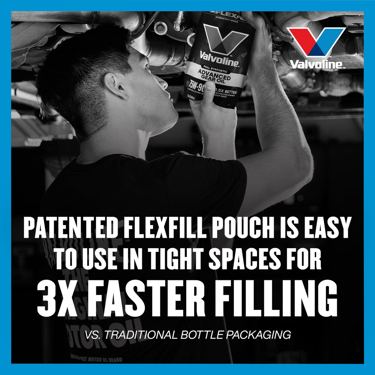 VALVOLINE 889787 Valvoline FlexFill Advanced Full Synthetic 75W-140 Gear Oil 1 Quart Pouch