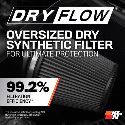 K&N 71-3082 Cold Air Intake System: Dry-Flow Air Filter