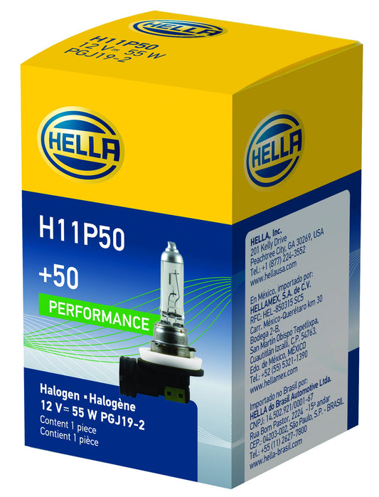 Hella H11P50 +50 Performance Bulb, 12V, 55W