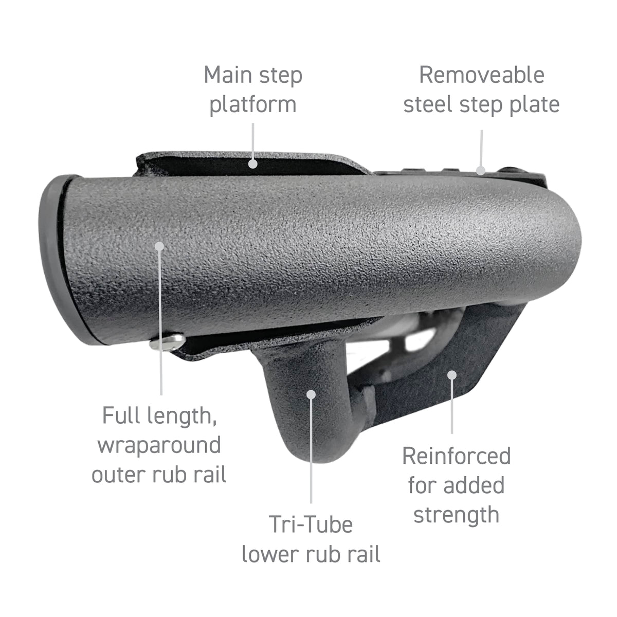 GO RHINO DT60073T Go Rhino Dominator Xtreme DT Side Steps | 73" Mild Steel, Textured Black | DT60073T