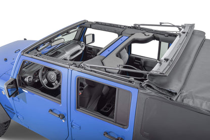 MASTERTOP 15601435 MasterTop Full Hardware Soft Top in Black Diamond Sail Cloth Fits or is compatible with 2007-2018 Jeep JK Wrangler 4 Dr Includes all bows, Dr surrounds and Tinted Glass 15601435