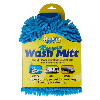 STAR BRITE 040105 STAR BRITE Microfiber Reggae Wash Mitt, Blue