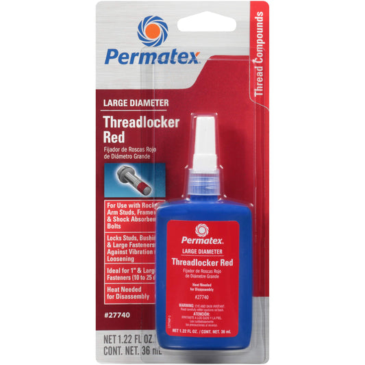 PERMATEX 27740 Permatex 27740 Large Diameter Threadlocker Red, 36 ml