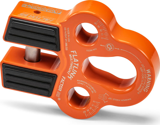FACTOR 55 00225-07 Factor 55 Flatlink Multi-Mount Winch Cable Shackle Mount, Designed for Steel Cables and Synthetic Winch Ropes with Load Capacity: 16,000 lbs - Orange