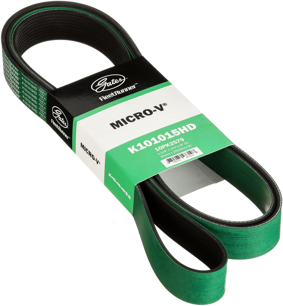 Gates K101015HD Fleet Runner Heavy Duty Micro V Serpentine