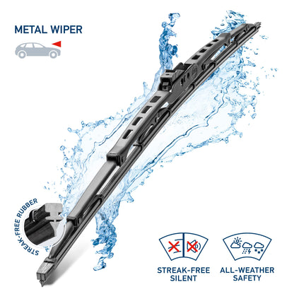 HELLA 858083821 Hella OE Quality 19 inch/21 Inch All Seasons Streak-Free Rubber Standard Wiper Blade (2 Blades) fit select Fiat Honda Hyundai Infiniti Kia Mazda Nissan Subaru Toyota Volkswagen / 9XW398114019/21