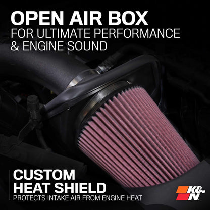 K&N FILTER 63-1593 K&N Cold Air Intake System: High-Flow Air-Filter, Increase Performance & Horsepower: Compatible with 2022-2023 JEEP Grand Cherokee; 2022-2023 JEEP Grand Cherokee L, 63-1593