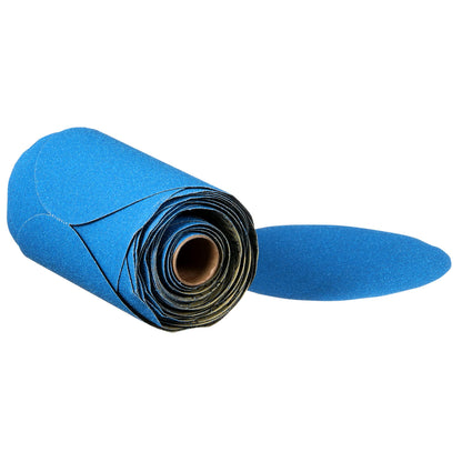 3M 36202 3M Stikit Blue Abrasive Disc Roll, 321U, 36202, 6 in, 80+ Grade, No Hole