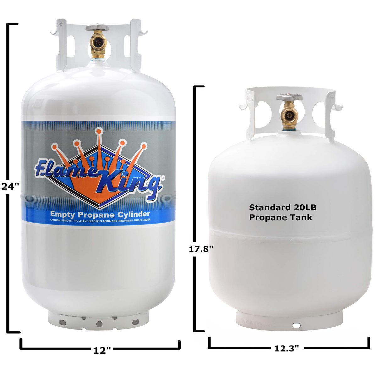 FLAME KING YSN301 Flame King YSN-301 30 Pound Steel Propane Tank Cylinder with Type 1 Overflow Protection Device Valve DOT and TC Compliant
