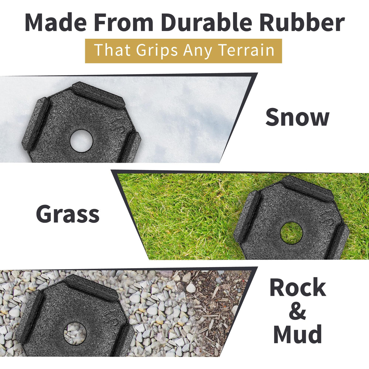 SNAPPAD EQ7SP4 SnapPad EQ Compact | Precise Fit for RV Jack Pads, Travel Trailers and Class B & C Motorhomes | Compatible with Major RV Brands & Leveling Systems | Pack of 4 for 7” Square Or 7.25” Round Jack Feet