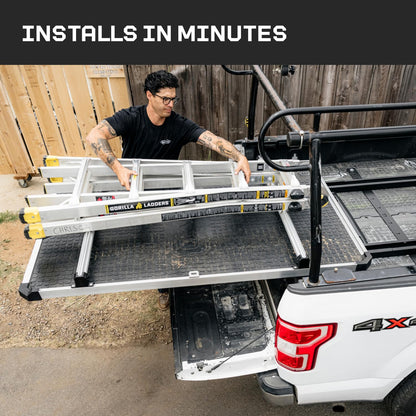 CARGOGLIDE C0056-2BAR41-ALM Double Cross Bar Kit for 41" CargoGlide | Includes 2 Cross Bars and 2 Footer Kits | for Midsize Truck Only