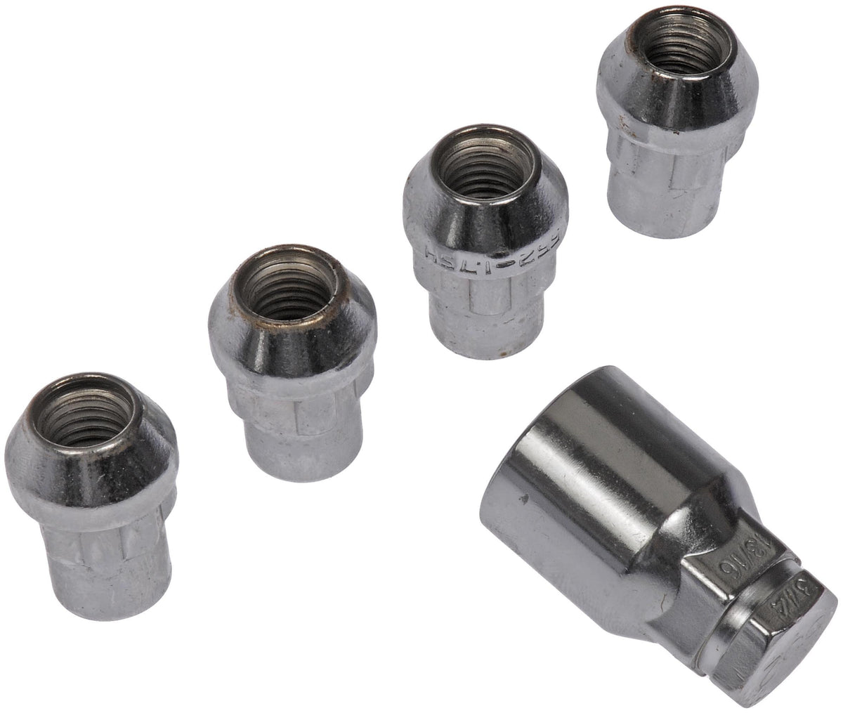 DORMAN 711-728 Dorman 711-728 Wheel Nut Lock Chrome Acorn Bulge Set M12-1.75, 4 Pack Universal Fit