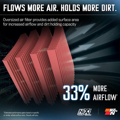 K&N FILTER 70-3110 K&N NextGen Aluminum Cold Air Intake System: High-Flow Cotton Filter: Compatible with 2021-2026 CADILLAC/CHEVROLET/GMC Escalade; Silverado 1500; Suburban; Tahoe; Sierra 1500; Yukon; Yukon XL; 70-3110