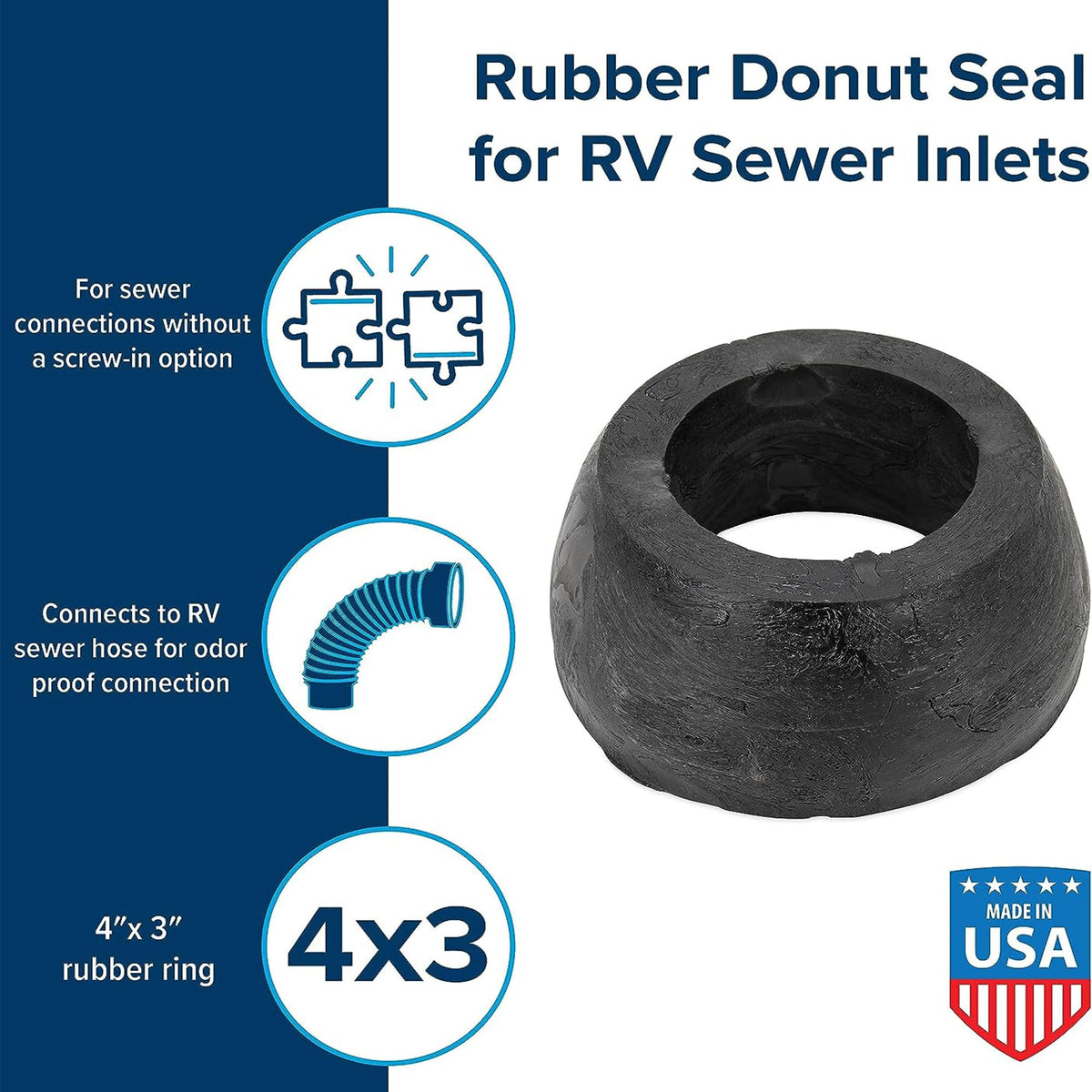 CAMCO 39312 Camco 39312 Sewer Hose Seal - 4" x 3"