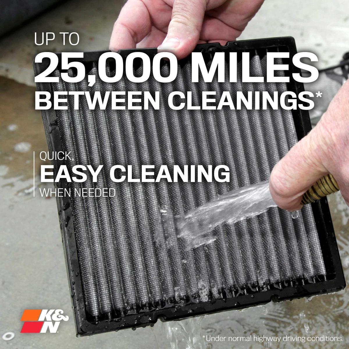 K&N FILTER VF2001 K&N LIFETIME Cabin Air Filter: Premium, Washable, Clean Air for your Cabin