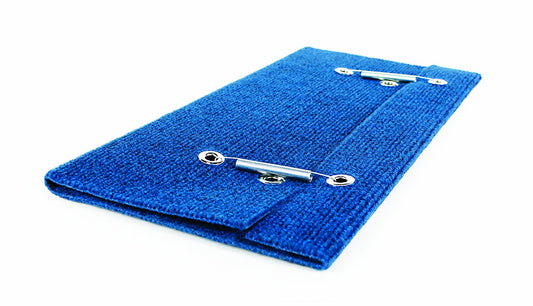 CAMCO 42924 Camco Wrap Around Step Rug | Protects Your RV from Unwanted Tracked in Dirt | Works on Electrical and Manual RV Steps | Blue (42924)