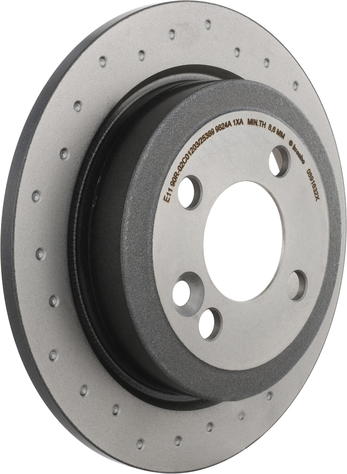 Brembo 08.9163.2X Xtra UV Coated solid drilled Rear Brake Rotor