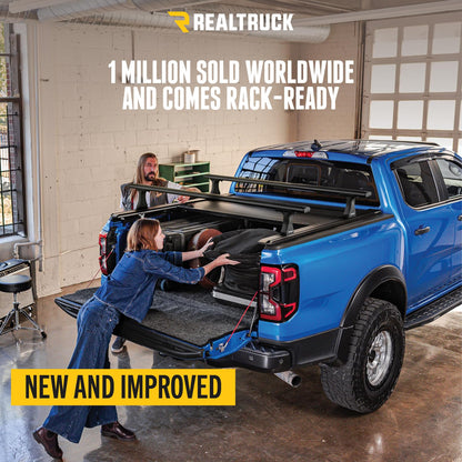 Retrax T-80842 RealTruck Retrax RetraxPRO XR Retractable Truck Bed Tonneau Cover – T-80842 – Fits 2007 - 2021 Toyota Tundra Regular & Double Cab w/ Deck Rail System 6' 7" Bed (78.7")