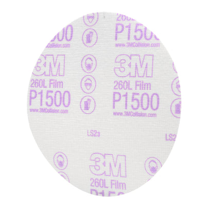 3M 00950 3M Hookit Finishing Film Abrasive Disc, 260L, 00950, 6 in, P1500