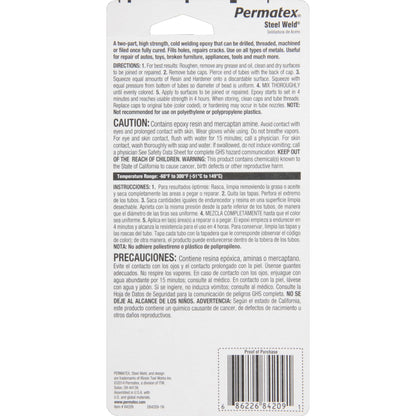 PERMATEX 84209 Permatex 84209 PermaPoxy 4 Minute Multi-Metal Epoxy, Two 1 oz. Tubes , Grey
