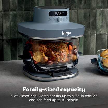 Ninja Ninja Crispi Pro Glass Air Fryer, 6-Qt & 2.5-Qt, 6-in-1, 1800 W, AS101DG Gray