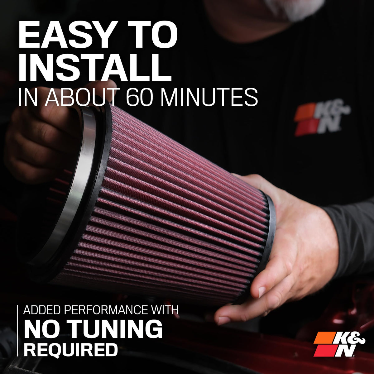 K&N FILTER 63-1588 K&N Cold Air Intake System: High-Flow Air-Filter, Increase Performance & Horsepower: Compatible with 2021-2022 JEEP Wrangler JL, 63-1588