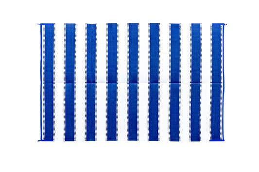 CAMCO 42871 Camco 42871 Awning Leisure Mat-Blue Stripe 6' X 9'