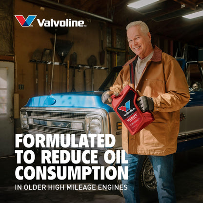 VALVOLINE 881162 Valvoline High Mileage with MaxLife Technology SAE 5W-20 Synthetic Blend Motor Oil 5 QT