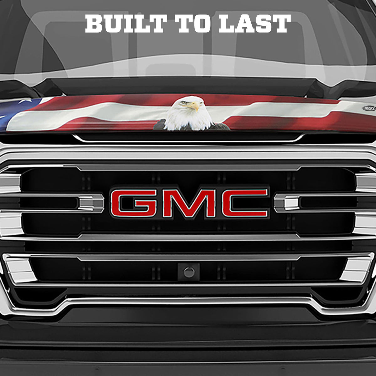 Husky Liners 2818959 Hood Protector w/American Flag High Profile/Bug
