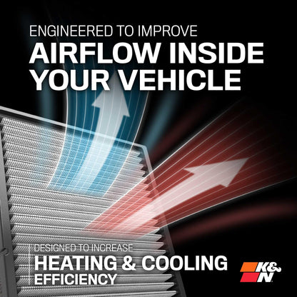 K&N FILTER VF2086 K&N LIFETIME Cabin Air Filter: Washable, Clean Air for your Cabin, VF2086