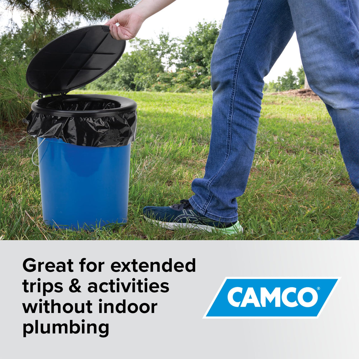 CAMCO 41548 Camco Toilet Waste Bags - Features a Biodegradable Powder & Leak Proof Double Bag Design - Great for Camping, RVing, Hiking, or Boating - 10-Pack (41548)