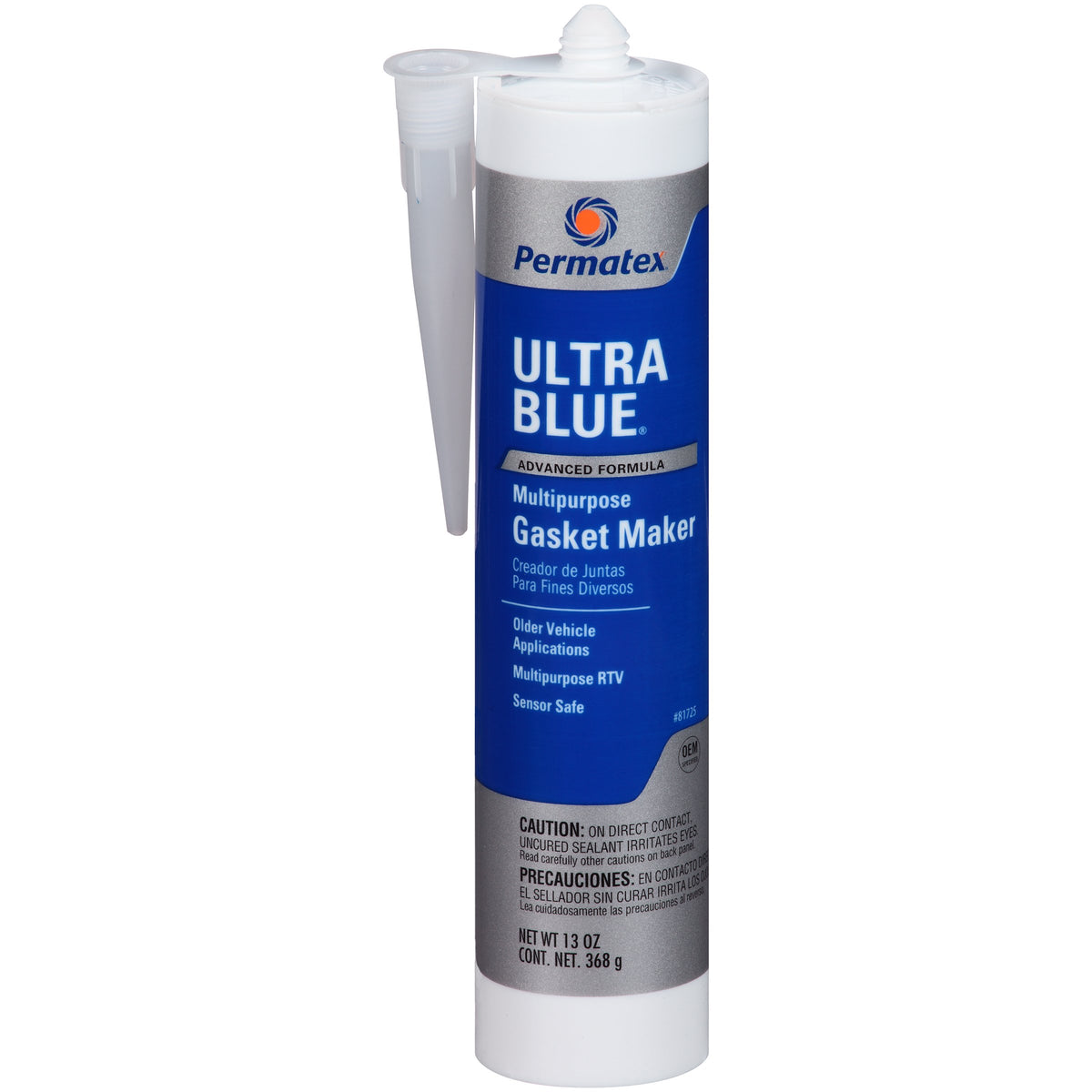 PERMATEX 81725 Permatex 81725 Sensor-Safe Ultra Blue RTV Silicone Gasket Maker, 13 oz.