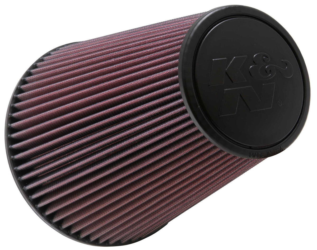 K&N FILTER RU-5046 K&N High-Flow Original Lifetime Universal Clamp-On Air Filter: High Performance, Premium, Washable: Flange Diameter: 6 In, Filter Height: 9 In, Flange Length: 0.625 In, Shape: Round Tapered, RU-5046