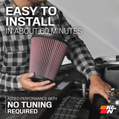 K&N FILTER 57-3023-1 K&N Cold Air Intake System: High-Flow Air Filter, Increase Performance & Towing: Compatible with 1999-2007 Chevy/GMC/Cadillac: Silverado, Suburban, Tahoe, Sierra, Yukon, Escalade, Avalanche, 57-3023-1