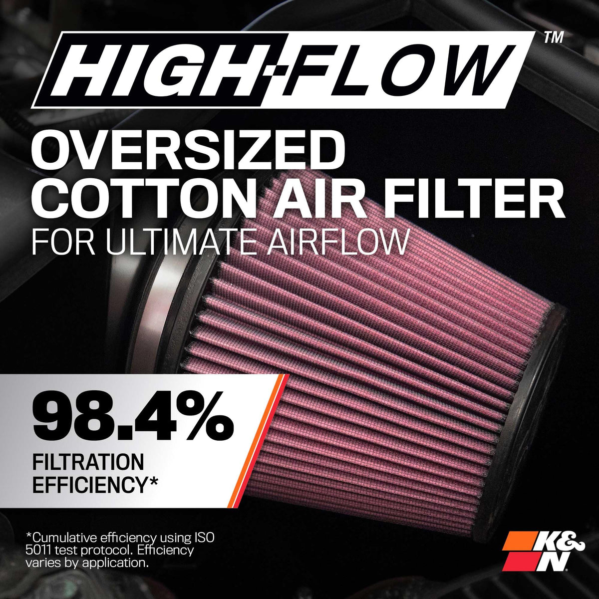 K&N FILTER 63-3110 K&N Cold Air Intake System: High-Flow Air Filter, Increase Performance & Towing: Compatible with 2019-2026 Chevy/GMC/Cadillac Silverado 1500, Suburban, Tahoe, Sierra 1500, Yukon, Escalade, 63-3110