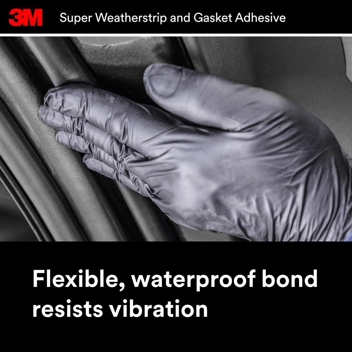 3M 08008 3M Black Super Weatherstrip and Gasket Adhesive, 08008, 5 fl oz, 1 Per Pack