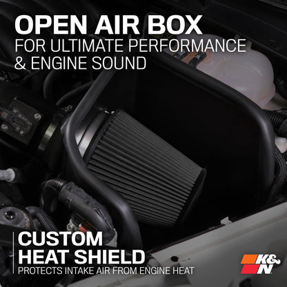K&N FILTER 71-2582 K&N Cold Air Intake System: Dry-Flow Air Filter, Increase Performance & Towing: Compatible with 2011-2015 FORD: F250, F350, F450, F550, 71-2582
