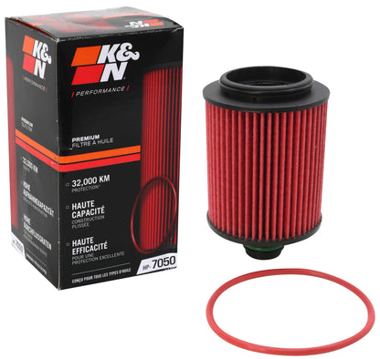 K&N FILTER HP-7050 K&N Premium Oil Filter: 20,000 Mile Engine Protection, High Capacity/High Efficiency: Compatible with 2006-2020 Alfa Romeo/Chrysler/Fiat/Ford: (See Product Description for Select Models) HP-7050