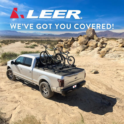 LEER 650303 LEER HF650M Quad-Folding Truck Bed Tonneau Cover, Fits Ford Ranger, Years 2019-2023, 4'10" Truck Bed, Black