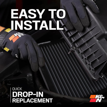 K&N FILTER 33-5100HBK K&N Performance Diesel Dryflow Lifetime Engine Air Filter: Increase Power: Premium, Washable: Compatible with 2020-2025 FORD: F250, F350, F450, F550, F600, 33-5100HBK
