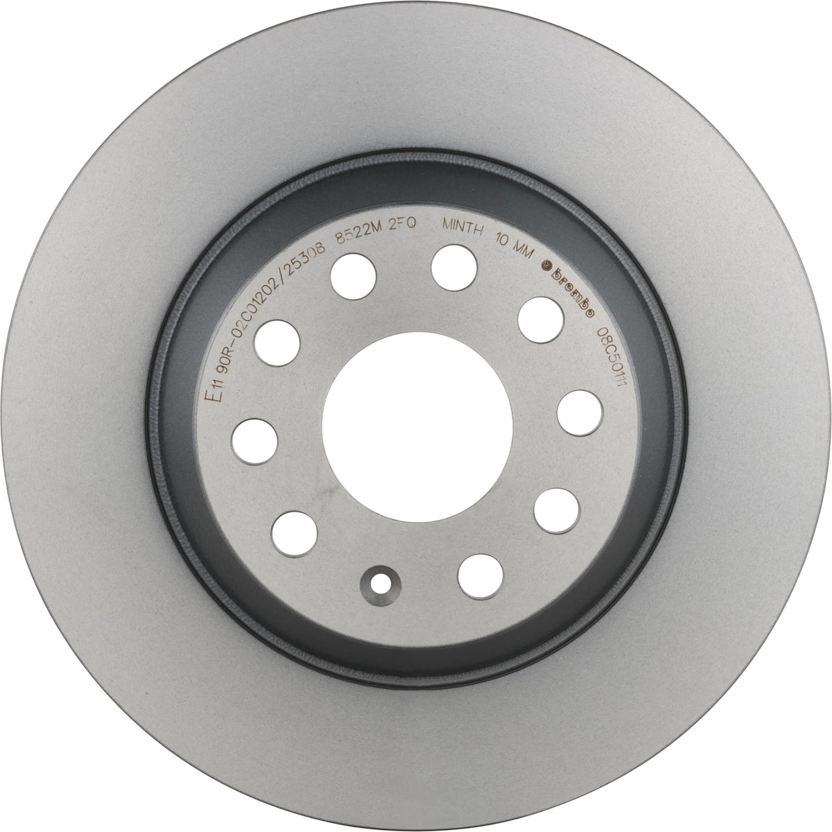 BREMBO 08C50111C02 Brembo 08.C501.11 UV Coated solid Rear Brake Rotor AUDI/AUDI (FAW)/SEAT/SKODA/SKODA (SVW)/VW/VW (FAW)/VW (SVW) OE# 3Q0615601