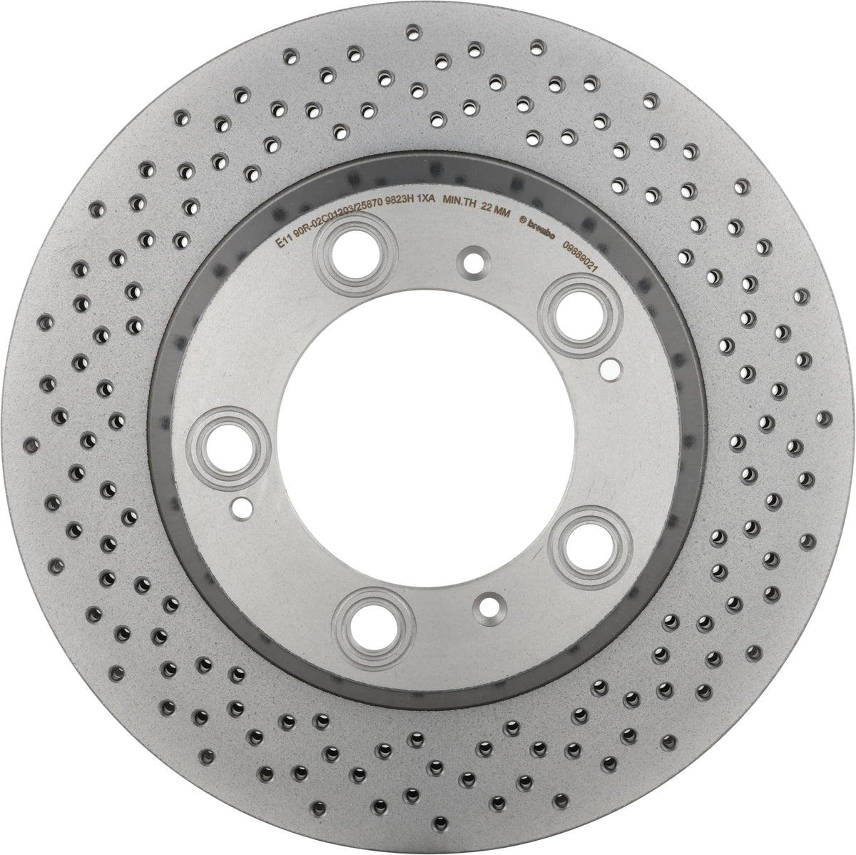 BREMBO 09889021C02 Brembo 09.8890.21 UV Coated vented drilled Rear Brake Rotor PORSCHE OE# 98635240301