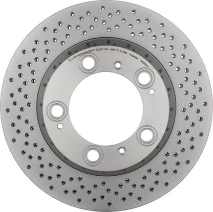 BREMBO 09889021C02 Brembo 09.8890.21 UV Coated vented drilled Rear Brake Rotor PORSCHE OE# 98635240301