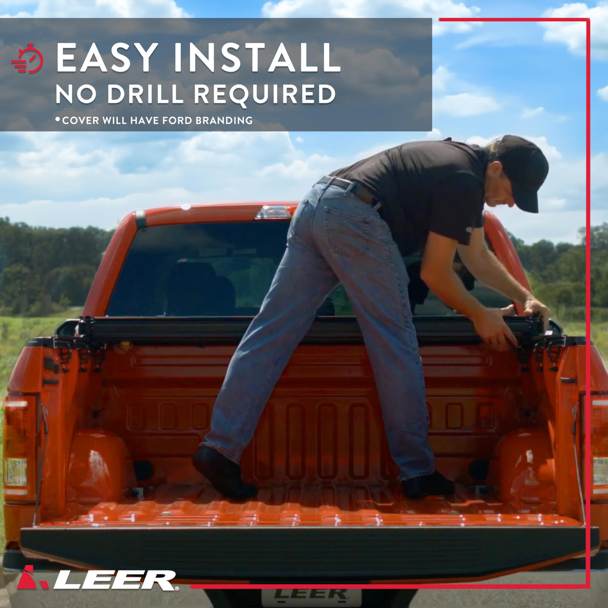 LEER 650335 LEER HF650M Quad-Folding Tonneau Cover, Fits 2022-2026 Nissan Frontier with 4'10" Truck Bed