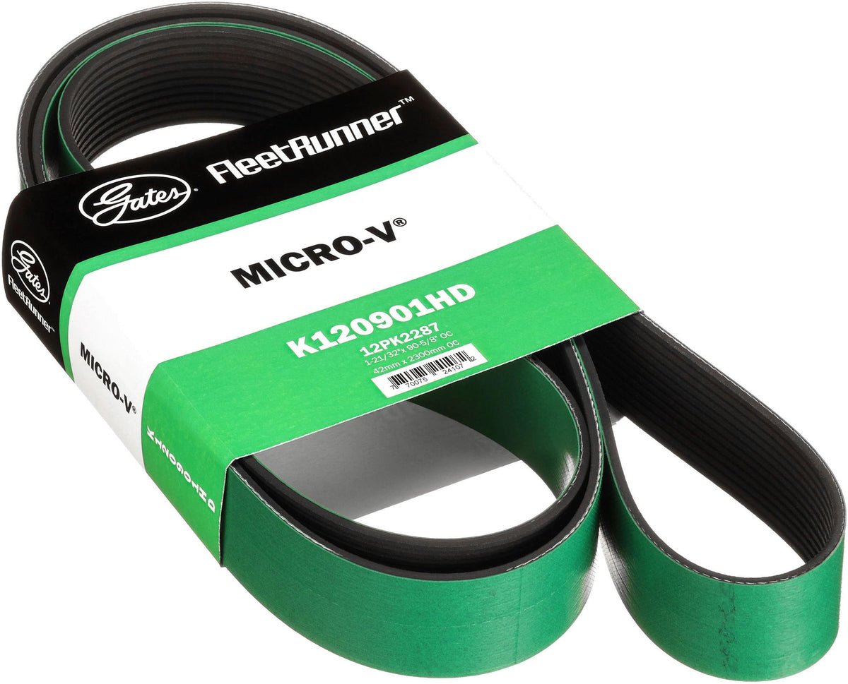 Gates K120901HD FleetRunner Micro-V Serpentine Drive Belt