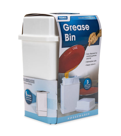 CAMCO 42281 Camco Cooking Grease Storage Bin | Help Stop RV and Marine Kitchen Drains from Getting Clogged | Foil Liners Hold Liquid Up to 200-Degrees Fahrenheit (42281)