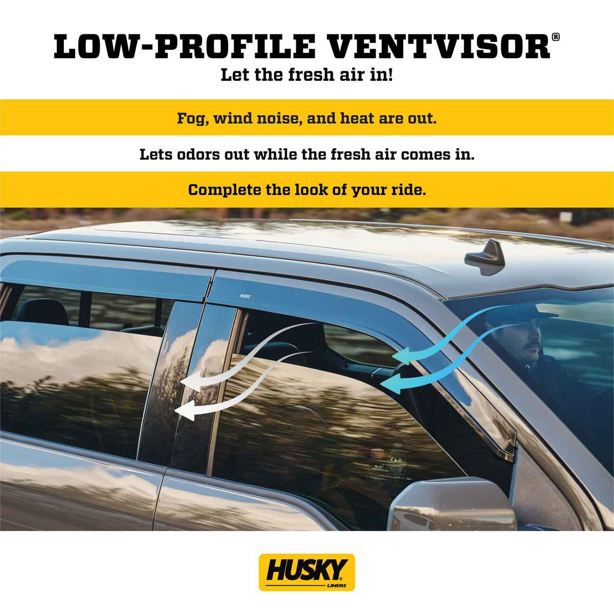 Husky Liners 2854032 Low Profile Ventvisors/Rain Guards